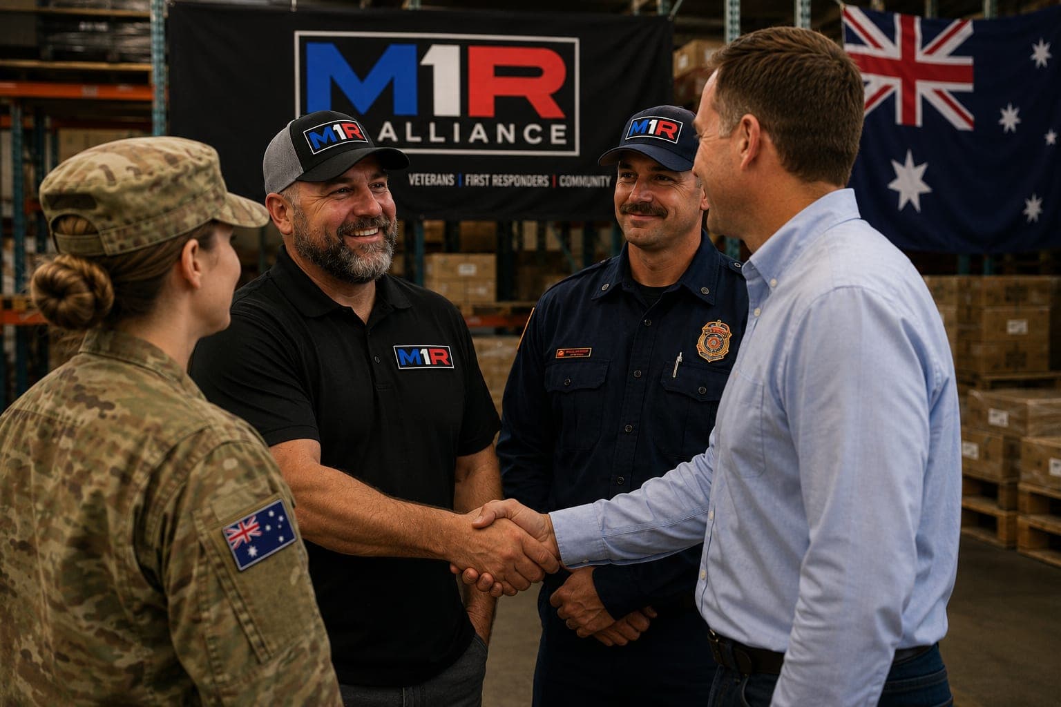 Australian veterans and first responders supporting veteran-owned businesses through M1R Alliance.