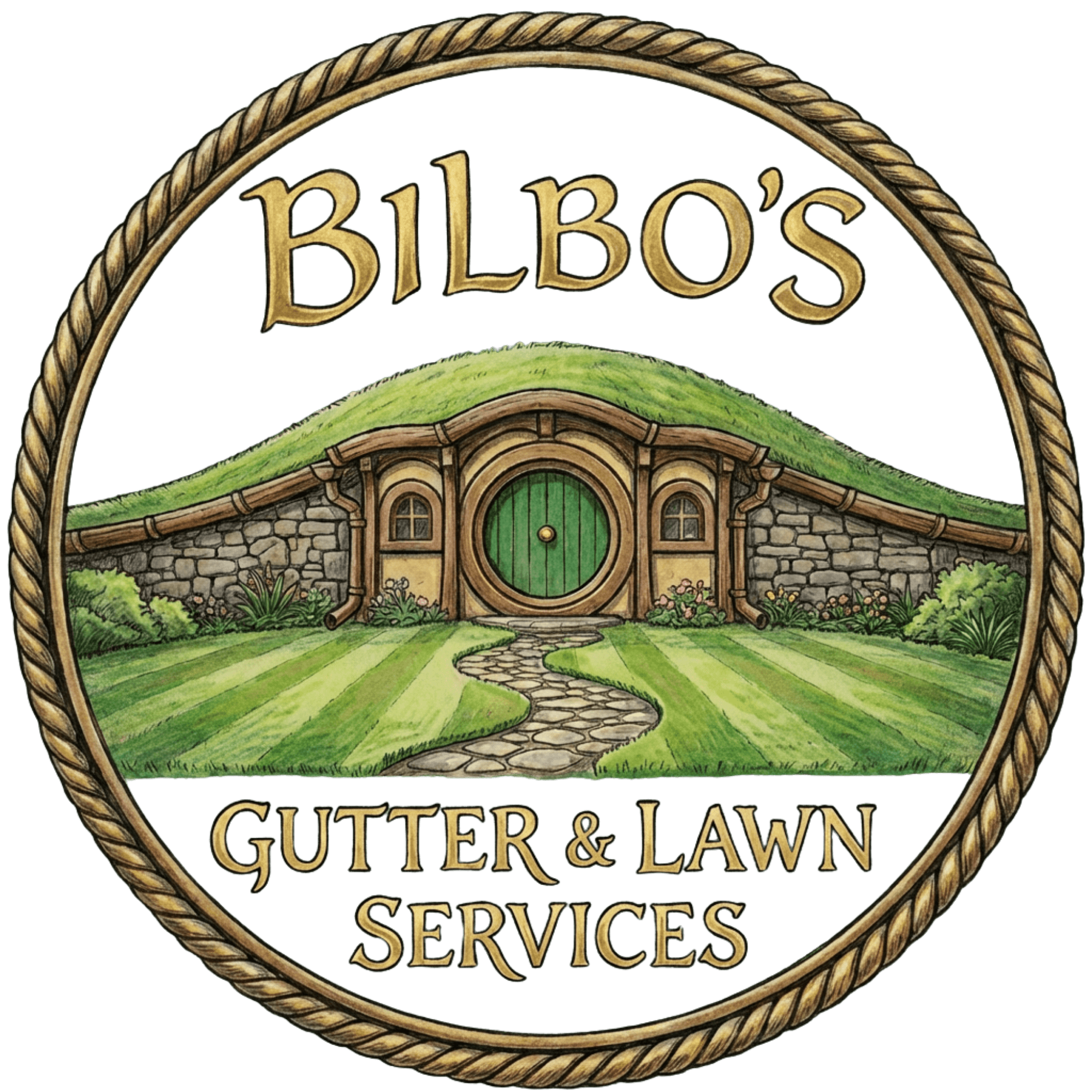 Bilbo's Lawn and Gutter Servicing logo